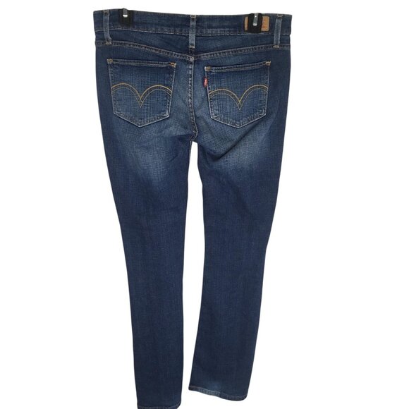 Levis 524 Too Superlow Jeans Womens 7 Blue Bootcut Low Rise Stretch Denim - Picture 5 of 16